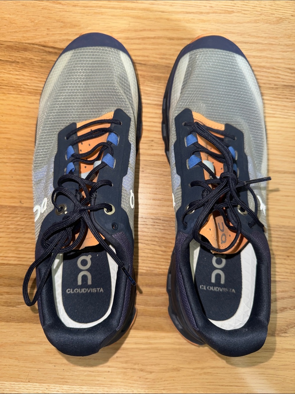 On Running Cloudvista Shoes - Navy, Gray, Orange nearly new!